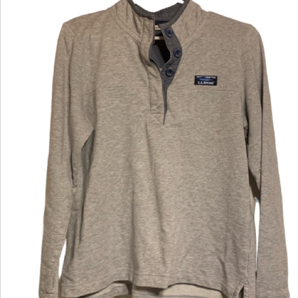 - LL BEAN Soft cotton rugby sweatshirt medium petite - Picture 3 of 8